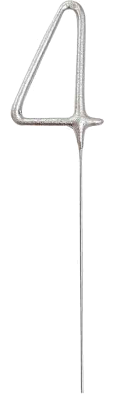 7In Numeral 4 Silver Glitz Sparkler